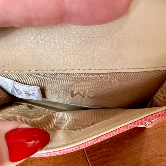 MCM Signature Monogram Pink and Purple Pebbled Leather Wallet - Picture 5 of 12